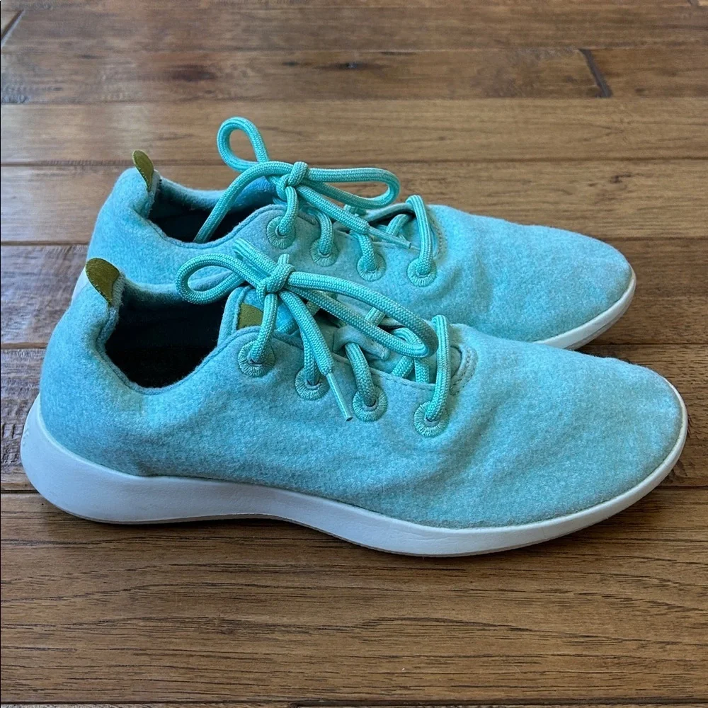 Allbirds Wool Runners Sustainable Wool Running Shoe Sneakers Mint Green Size 10